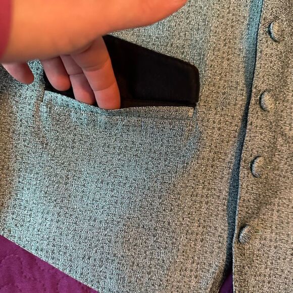 Mel Howard tux vest sage green with a light sheen to it .. small- med - Picture 2 of 5